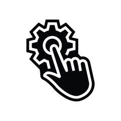 simple controls glyph icon vector illustration