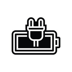 pre charged glyph icon vector illustration