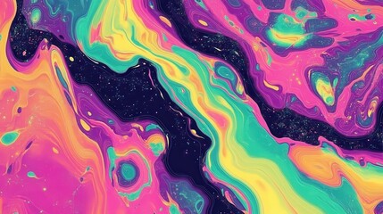 Vibrant abstract swirling colours.