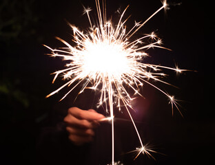 Fototapeta premium sparkler on black background