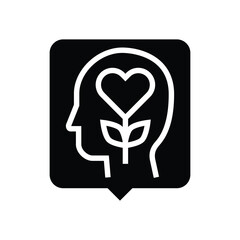 mental health services glyph icon vector illustration