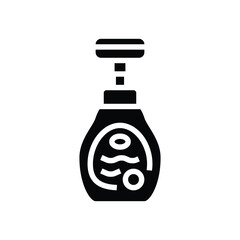 kid friendly liquid soap packaging glyph icon vector illustration