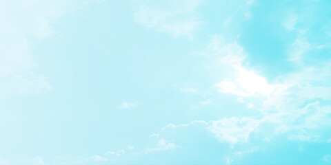 Blue sky and clouds with natural daylight panorama air background white image surface abstract design sunny fresh weather background