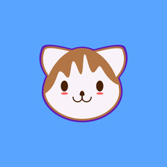 Husky cat icons and pattern design