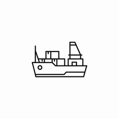 Obraz premium cargo ship container icon sign vector
