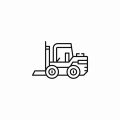 forklift truck heavy icon sign vector