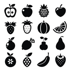 A set of fruits icon vector illustration