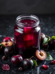 Vibrant Berry Jam in a Mason Jar