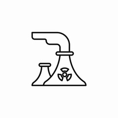 nuclear power plant icon sign vector
