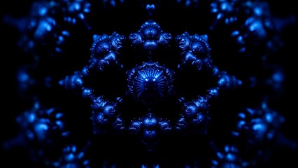 Crystalline Microscopic Blue Pattern