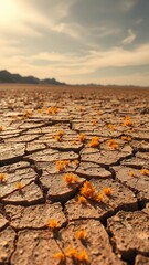 Dry Lake Bed Wildflowers Abundant