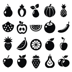 A set of fruits icon vector illustration