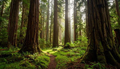 sunlight in the forest