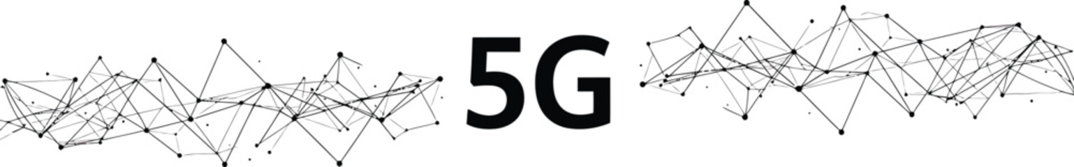 Minimalist 5G Network Vector Design