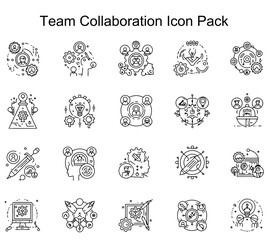 Obraz premium Team Collaboration Icon Pack