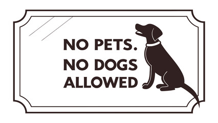 No pets allowed sign vector image for pet free zone including dog prohibition and pet restriction notice