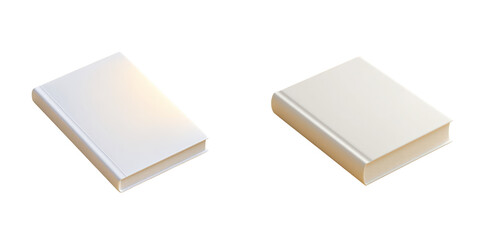 Two blank books, novel, mock up, paperback, nobody, publication, 3D rendering