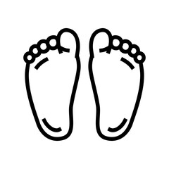 baby foots line icon vector illustration