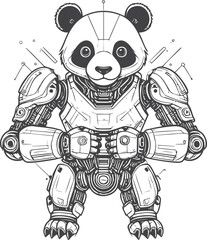 Cyber Panda: The Armored Guardian of Nature