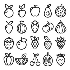 A set of fruits icon vector illustration