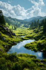 Obraz premium Untouched Wilderness: Capturing the Pure Beauty of an Unspoiled Natural Environment