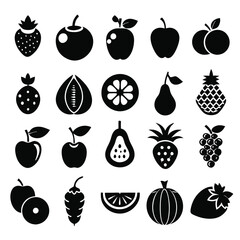 A set of fruits icon vector illustration
