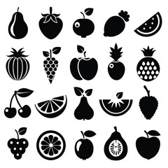 A set of fruits icon vector illustration