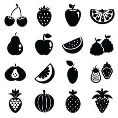 A set of fruits icon vector illustration