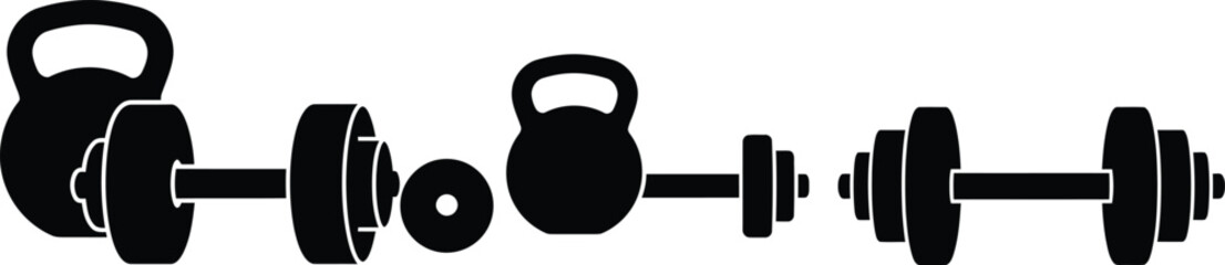 Minimalist Gym Weights Vector Design
