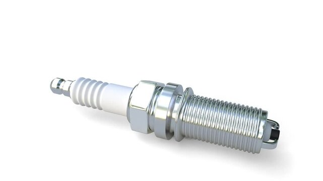 spark plug on white background