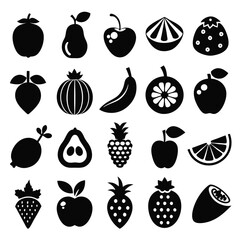 A set of fruits icon vector illustration