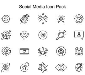 Fototapeta premium Social Media Icon Pack