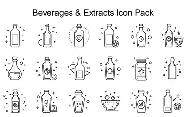 Beverage and Extract Icon Set