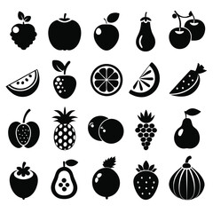 A set of fruits icon vector illustration