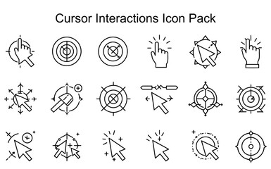 Cursor Interaction Icons for UI/UX