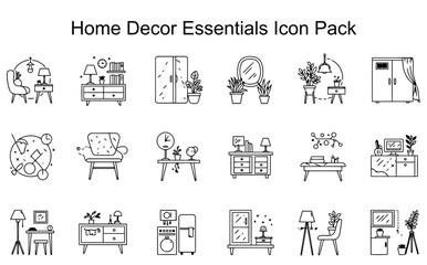 Home Decor Essentials Icon Set