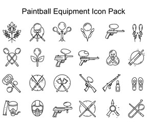 Paintball Equipment Icons
