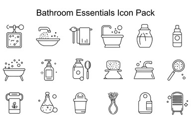 Bathroom Essentials Icon Pack