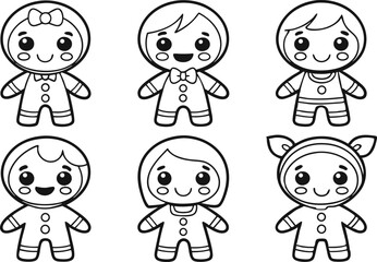 Christmas Gingerbread Clipart Set for Holiday and Festive Designs. High Quality Christmas Gingerbread Clipart Set for Creative Projects. Professional Christmas Gingerbread Clipart Set for Digital