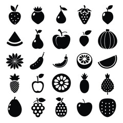 A set of fruits icon vector illustration