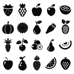 A set of fruits icon vector illustration