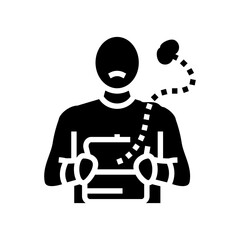 child empty lunchbox glyph icon vector illustration