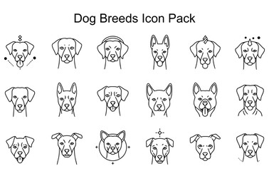 Obraz premium Dog Breeds Icon Pack