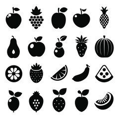 A set of fruits icon vector illustration