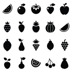 A set of fruits icon vector illustration