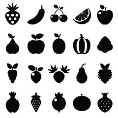 A set of fruits icon vector illustration