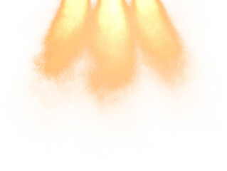 Abstract golden light effect on white background.