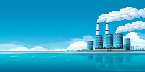 Power plant by the sea