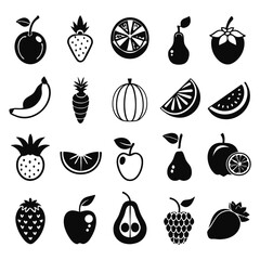 A set of fruits icon vector illustration