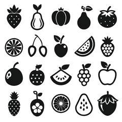 A set of fruits icon vector illustration